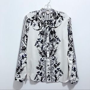 JW Style Women’s Chiffon Button Down Shirt